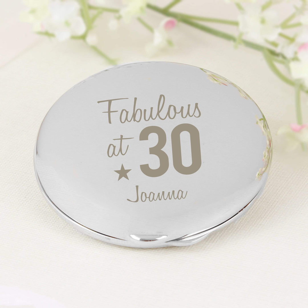 Personalised Memento Keepsakes Personalised Fabulous Birthday Big Age Compact Mirror
