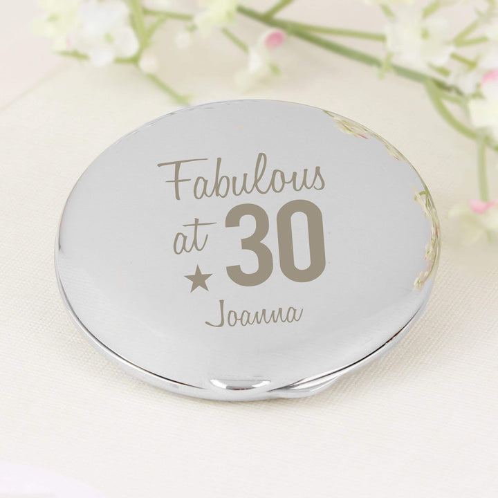 Personalised Memento Keepsakes Personalised Fabulous Birthday Big Age Compact Mirror