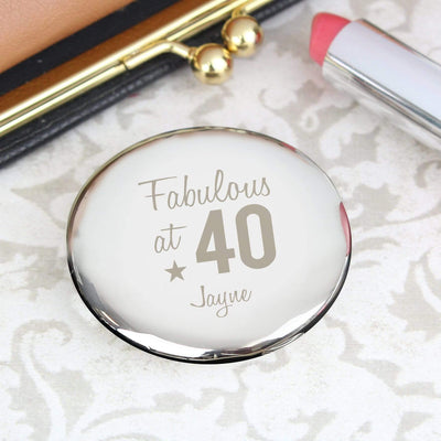 Personalised Memento Keepsakes Personalised Fabulous Birthday Big Age Compact Mirror