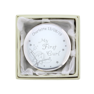 Personalised Memento Trinket, Jewellery & Keepsake Boxes Personalised Fairy My First Curl Trinket Box