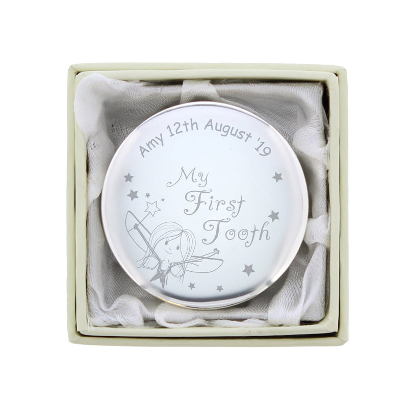 Personalised Memento Trinket, Jewellery & Keepsake Boxes Personalised Fairy My First Tooth Trinket Box