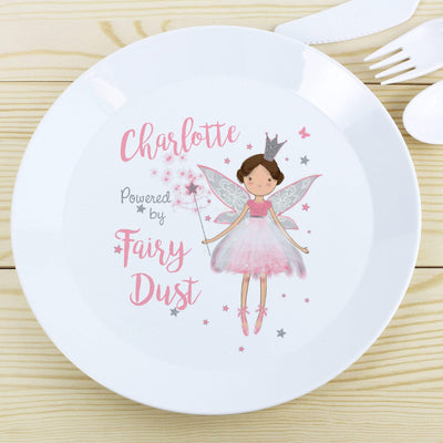 Personalised Memento Mealtime Essentials Personalised Fairy Princess Plastic Plate