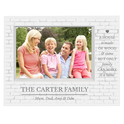 Personalised Memento Photo Frames, Albums and Guestbooks Personalised Family 7x5 Landscape Box Photo Frame