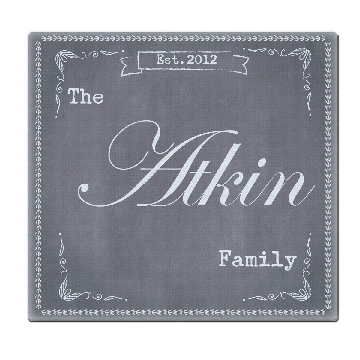 Personalised Memento Kitchen, Baking & Dining Gifts Personalised Family Chalk Glass Chopping Board/Workshop Saver