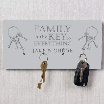 Personalised Memento Wooden Personalised Family Key Hooks