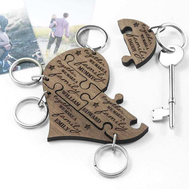 Treat Personalised Family Together Keyring