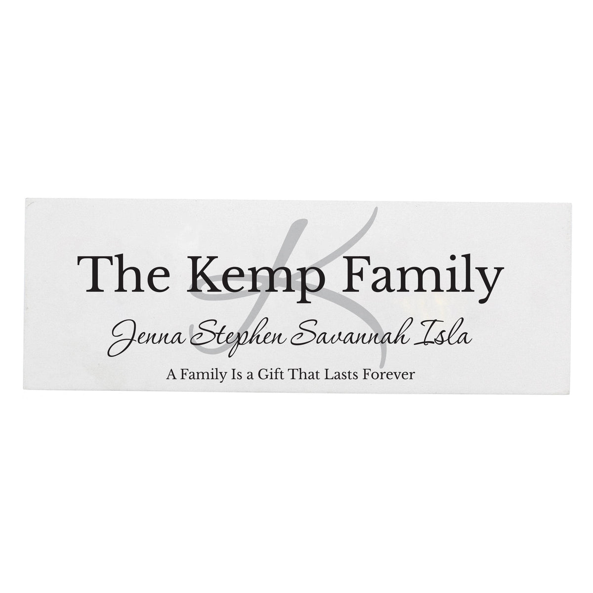 Personalised Memento Personalised Family Wooden Block Sign