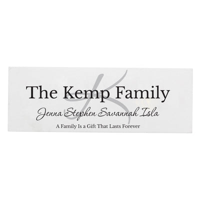Personalised Memento Personalised Family Wooden Block Sign
