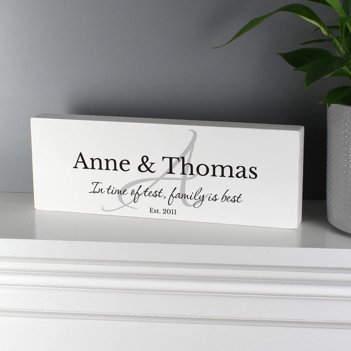 Personalised Memento Personalised Family Wooden Block Sign