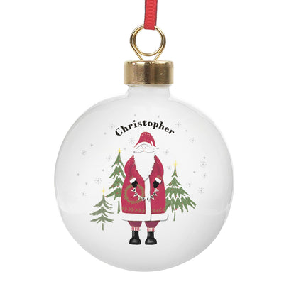 Personalised Memento Personalised Father Christmas Bauble