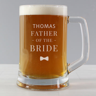 Personalised Memento Personalised Father of the Bride Pint Stern Tankard