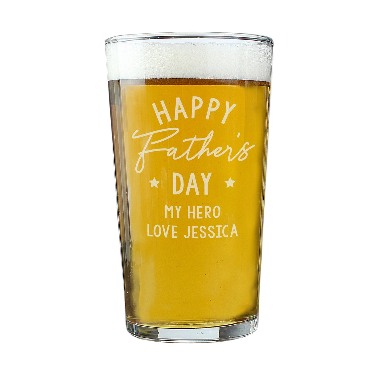 Personalised Memento Personalised Father's Day Pint Glass
