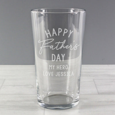 Personalised Memento Personalised Father's Day Pint Glass