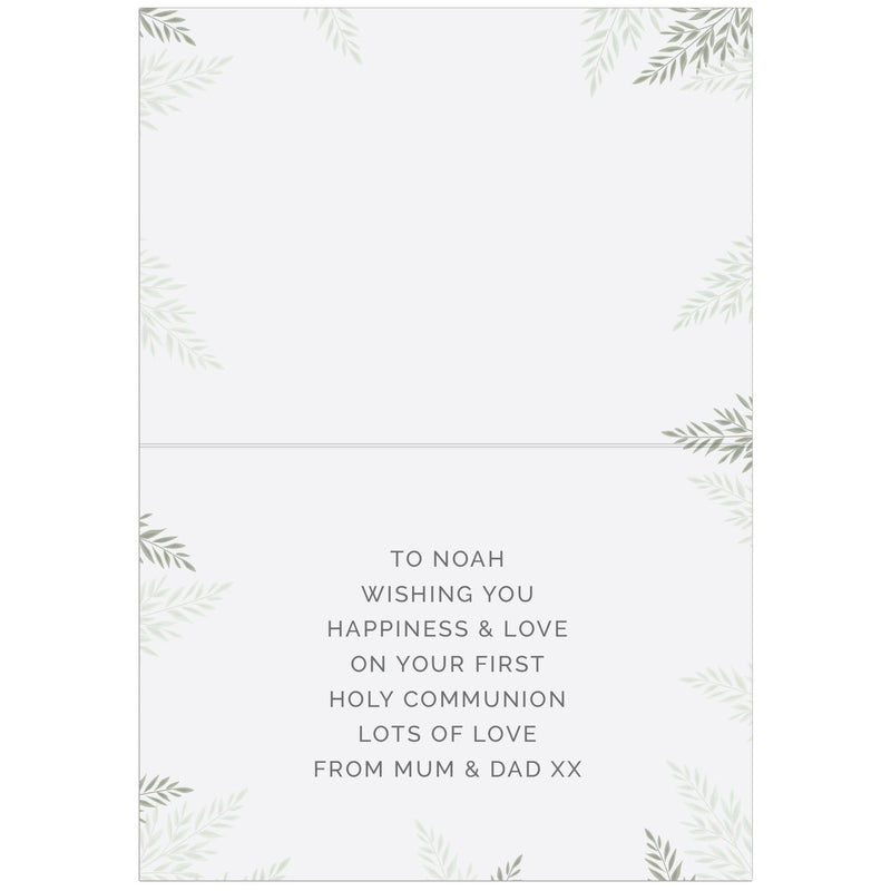 Personalised Memento Greetings Cards Personalised First Communion Card