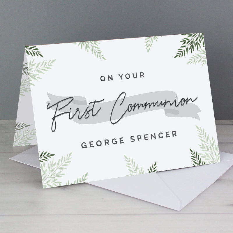 Personalised Memento Greetings Cards Personalised First Communion Card
