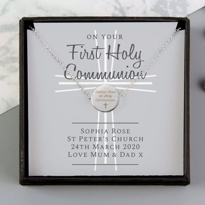 Personalised Memento Jewellery Personalised First Holy Communion Necklace & Box