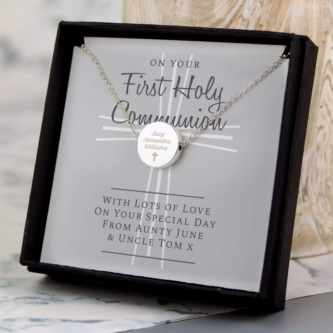 Personalised Memento Jewellery Personalised First Holy Communion Necklace &amp; Box