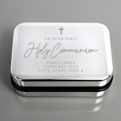 Personalised Memento Personalised First Holy Communion Necklace Box