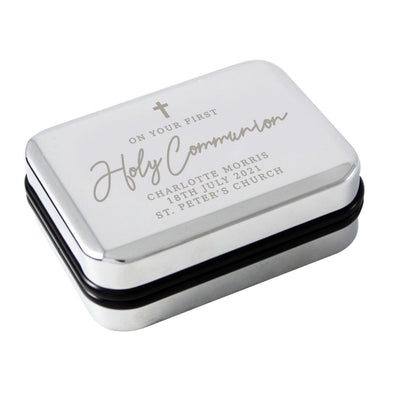 Personalised Memento Personalised First Holy Communion Necklace Box