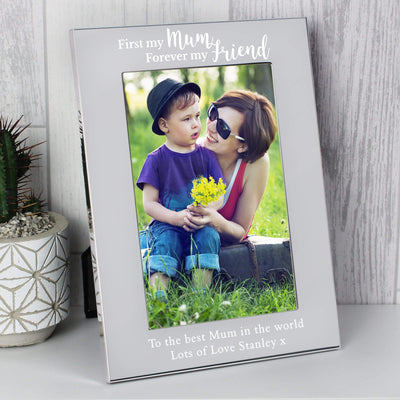 Personalised Memento Photo Frames, Albums and Guestbooks Personalised First My Mum...4x6 Silver Photo Frame