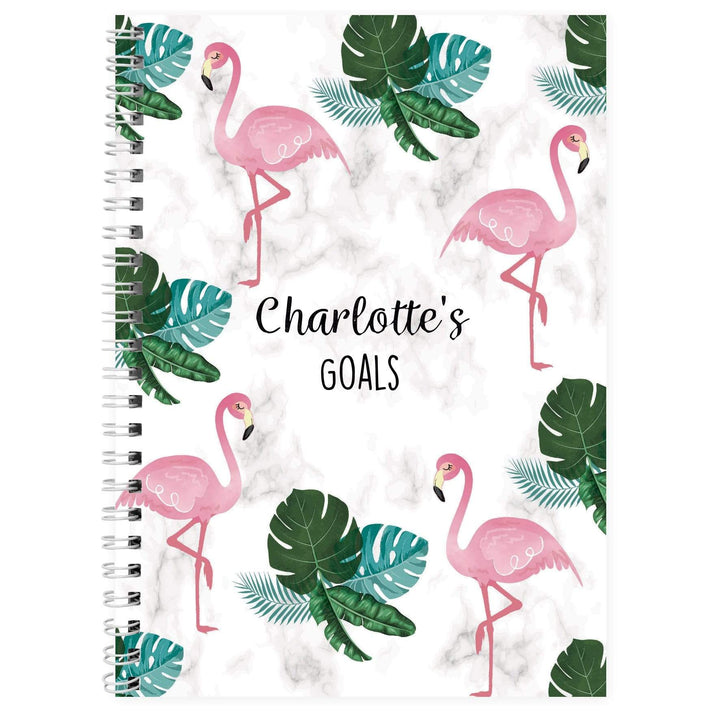 Personalised Memento Stationery &amp; Pens Personalised Flamingo A5 Notebook