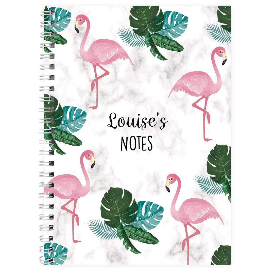 Personalised Memento Stationery &amp; Pens Personalised Flamingo A5 Notebook