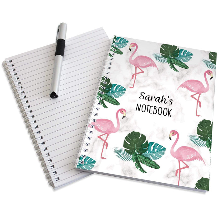 Personalised Memento Stationery &amp; Pens Personalised Flamingo A5 Notebook