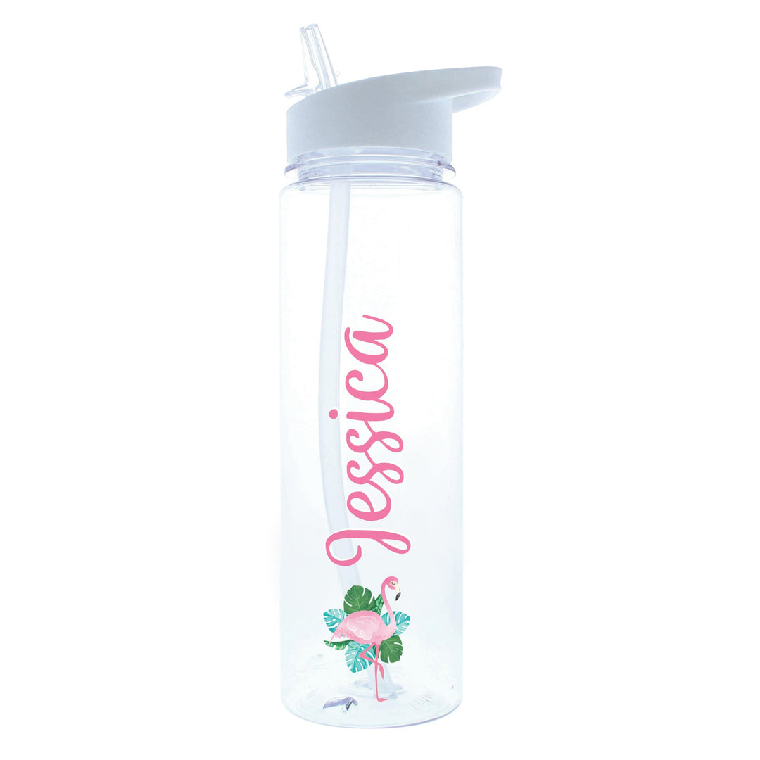 Personalised Memento Mealtime Essentials Personalised Flamingo Island Water Bottle