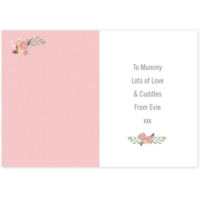 Personalised Memento Greetings Cards Personalised Floral Bouquet 1st Mother's Day Card