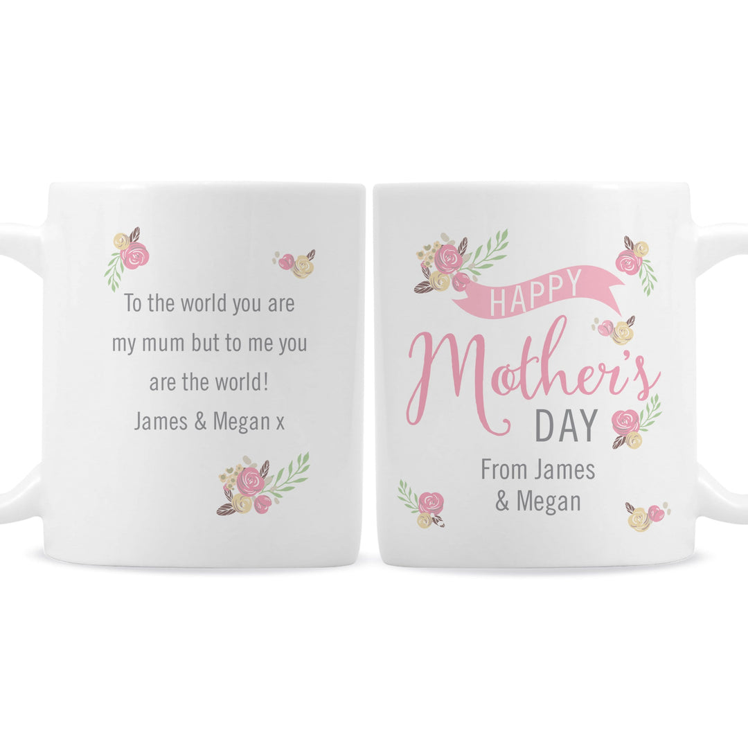 Personalised Memento Mugs Personalised Floral Bouquet Mothers Day Mug