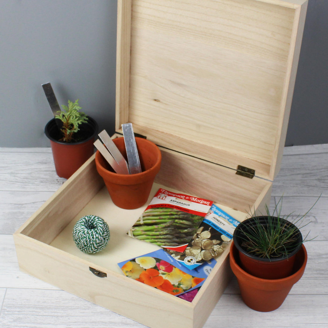 Personalised Memento Personalised Floral Large Wooden Keepsake Box