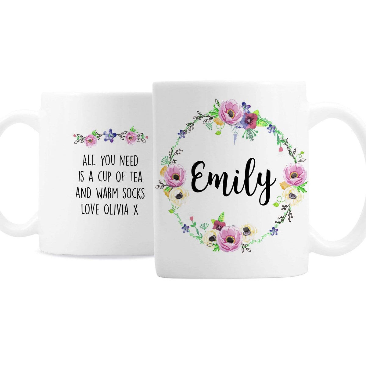 Personalised Memento Mugs Personalised Floral Mug