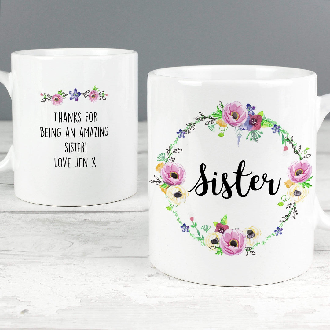 Personalised Memento Mugs Personalised Floral Mug