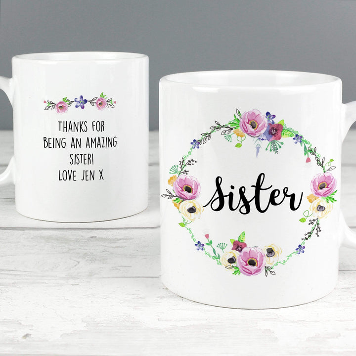 Personalised Memento Mugs Personalised Floral Mug