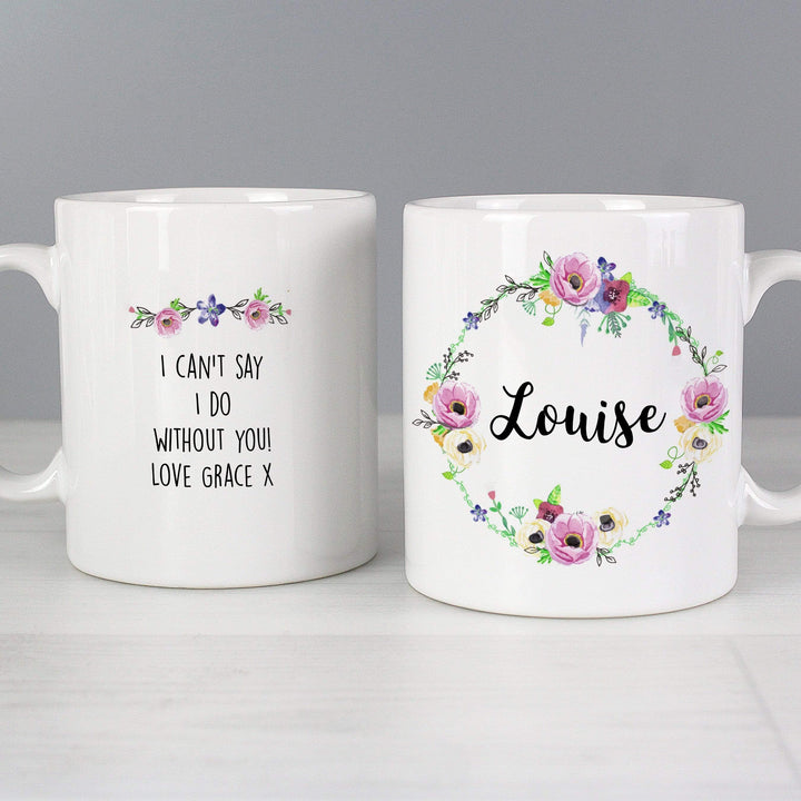 Personalised Memento Mugs Personalised Floral Mug