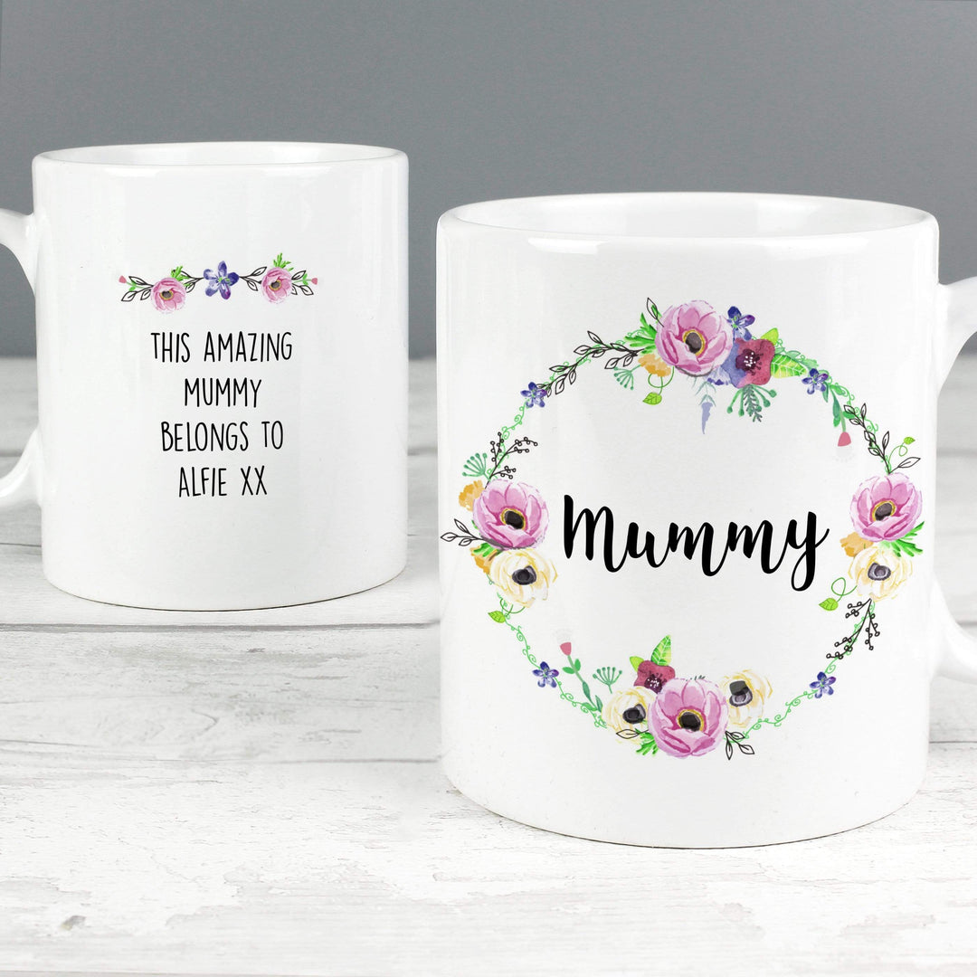 Personalised Memento Mugs Personalised Floral Mug