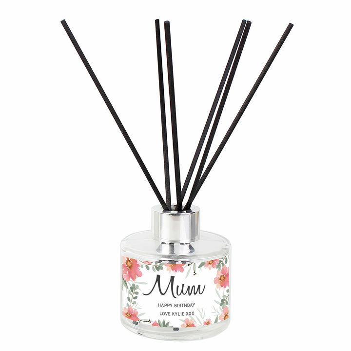 Personalised Memento Candles &amp; Reed Diffusers Personalised Floral Sentimental Reed Diffuser