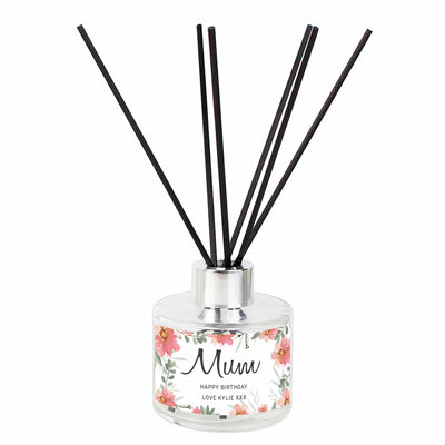 Personalised Memento Candles & Reed Diffusers Personalised Floral Sentimental Reed Diffuser