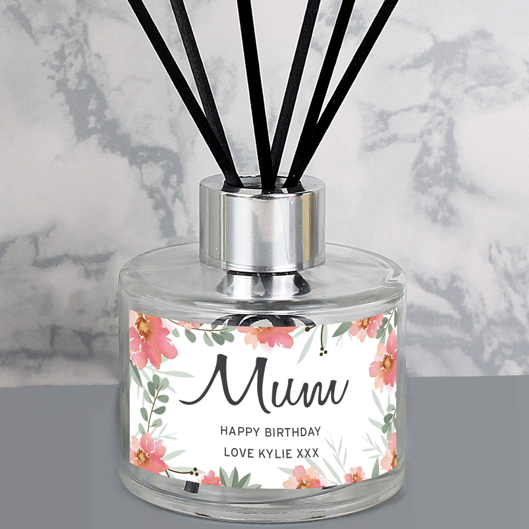 Personalised Memento Candles &amp; Reed Diffusers Personalised Floral Sentimental Reed Diffuser
