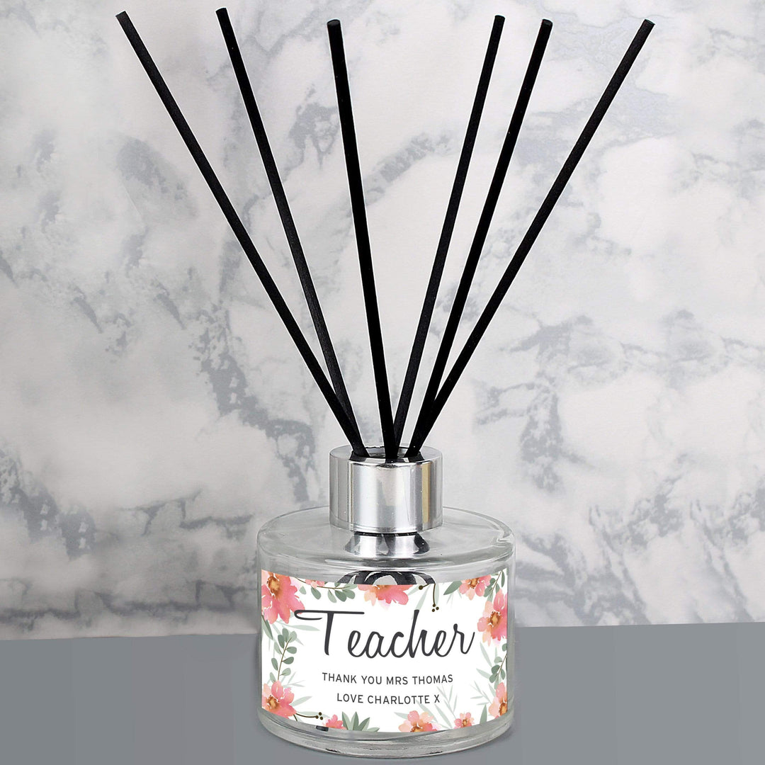 Personalised Memento Candles &amp; Reed Diffusers Personalised Floral Sentimental Reed Diffuser