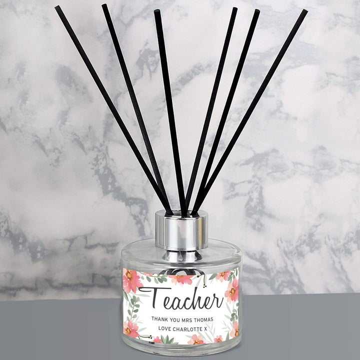 Personalised Memento Candles &amp; Reed Diffusers Personalised Floral Sentimental Reed Diffuser