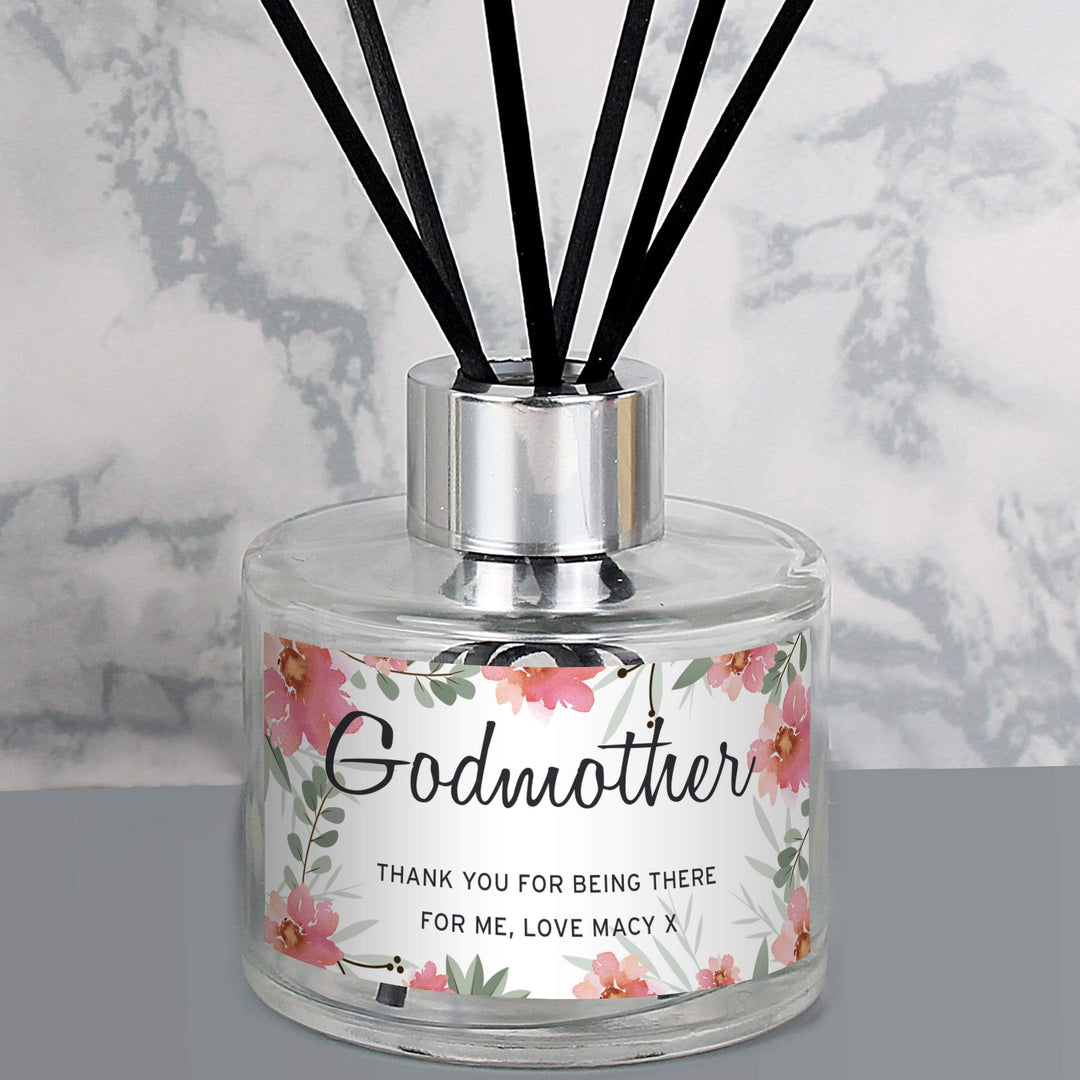 Personalised Memento Candles &amp; Reed Diffusers Personalised Floral Sentimental Reed Diffuser