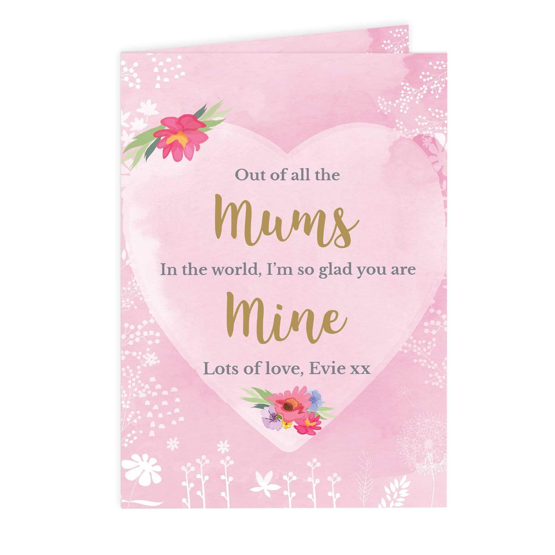 Personalised Memento Greetings Cards Personalised Floral Watercolour Card