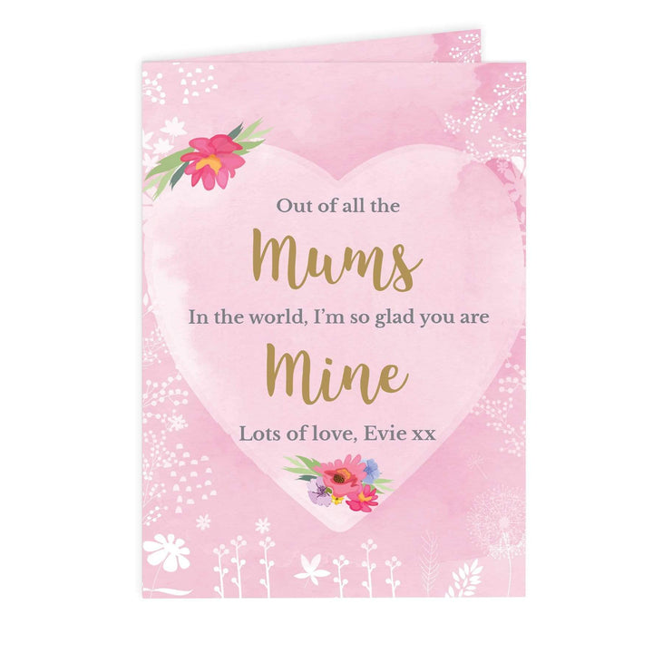 Personalised Memento Greetings Cards Personalised Floral Watercolour Card
