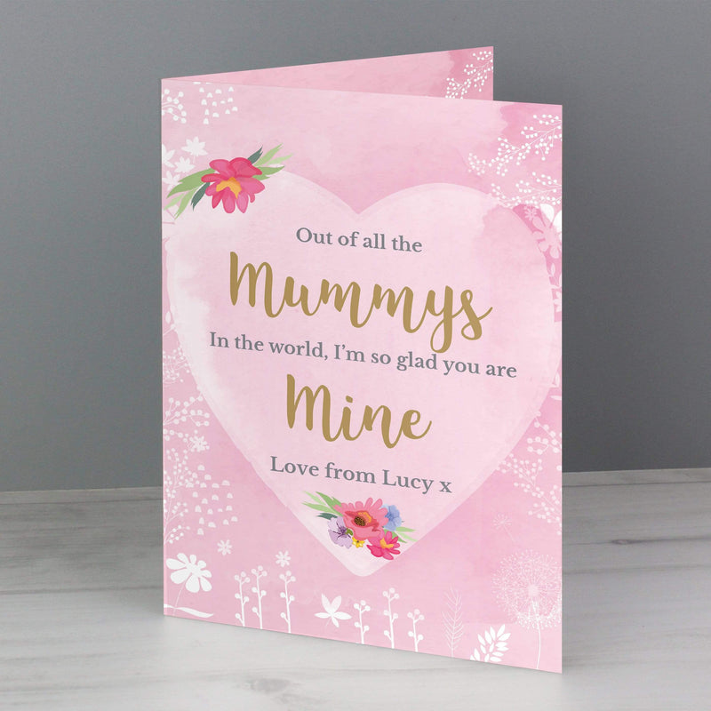 Personalised Memento Greetings Cards Personalised Floral Watercolour Card