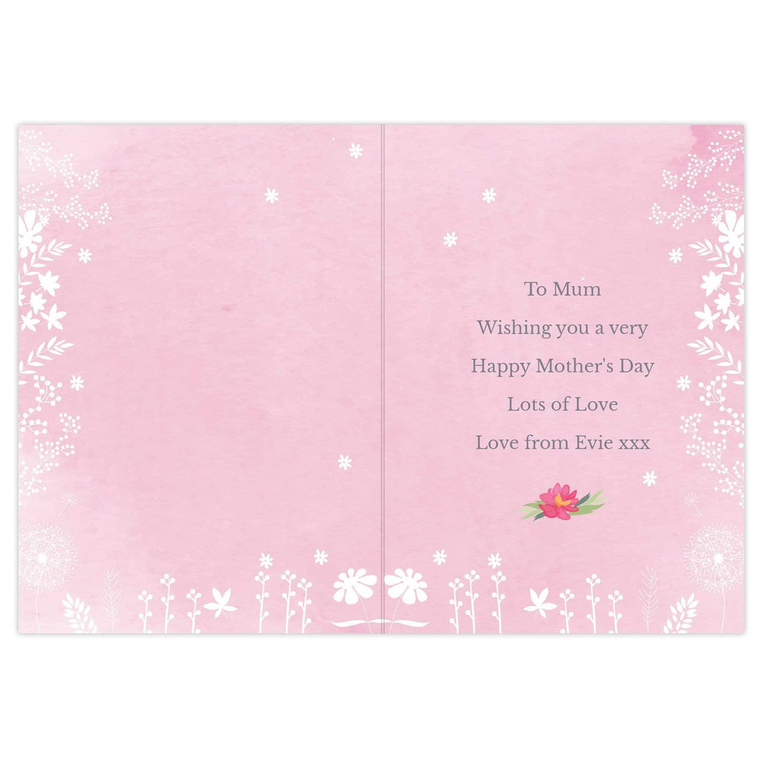 Personalised Memento Greetings Cards Personalised Floral Watercolour Card