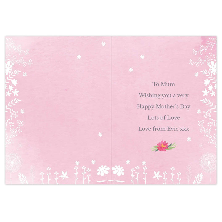 Personalised Memento Greetings Cards Personalised Floral Watercolour Card