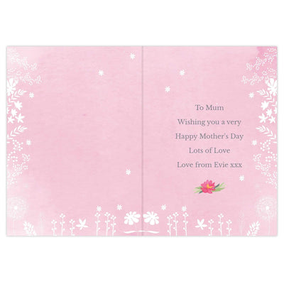 Personalised Memento Greetings Cards Personalised Floral Watercolour Card