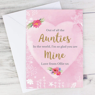 Personalised Memento Greetings Cards Personalised Floral Watercolour Card