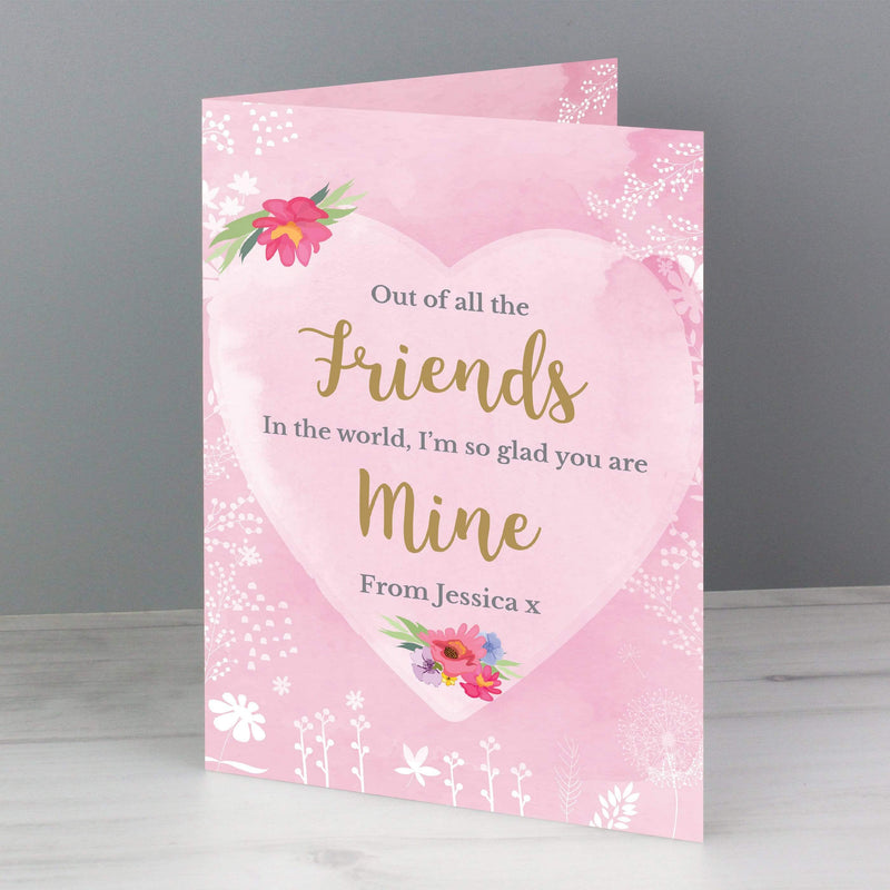 Personalised Memento Greetings Cards Personalised Floral Watercolour Card